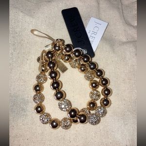 J.Crew Gold Sparkly Beaded Bracelets